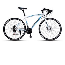 DK 로드자전거 기계식디스크브레이크 90%박스배송 변속 자전거 ZXC006, 30속도, 30칼 화이트 블루