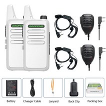 무전기워키토키1또는 2pcs Baofeng BF-T20 미니 워키 토키 UHF 400-47, CHINA_white as picture