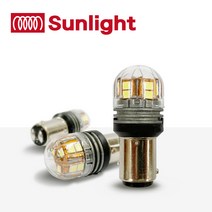 [썬라이트] LED P21W싱글 P21/5W더블 6000K 화이트 시그널 램프 (1개입), LED P21/5W 더블 화이트
