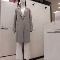 블루페페 nc 해운대 테일러드카라 스트라이프 박시한 롱 자켓 p212msf001lk