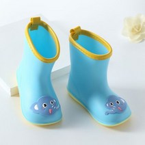 좋은 넓은 라운드 발가락 어린이 Rainboots 아기 PVC 고무 방수 아이 물 신발 사랑스러운 만화 장화 플랫폼 D03223