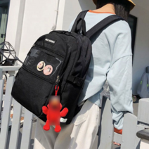 오너클랜 전면 투명포켓 뱃지포함 여성 가방 학생백 수납공간