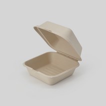 유즈팩 B-003 크라프트 펄프사각도시락 햄버거 BOX 500개