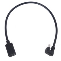 Micro USB Tablet 용 마이크로 USB 남성 충전 케이블에 180도 유형 C 여성