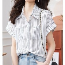 플로렌 보니타 반팔 스프라이트 카라 블라우스