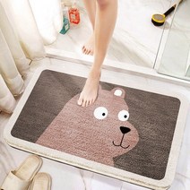모조 캐시미어 만화 카펫 양각 욕실 매트 측면 바닥 깔개 샤워 룸 도어 미끄럼 방지, 07 NO7_02 500MMx800MM