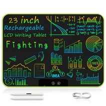 드로잉패드 액정타블렛 웹툰그리기패드 18 23 인치 충전식 LCD 그리기 태블릿 어린이 장난감 그림 도구 전자 쓰기 보드 선물 교육 완구, [10] 23 Colors Green