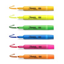 샤피 탱크 형광펜 1자루, 색상, 형광 옐로우