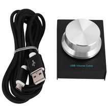 AFBEST Usb 볼륨 컨트롤 무손실 pc 컴퓨터 스피커 오디오 컨트롤러 노브 하나의 키 음소거 기능이 있는 조절기 디지털 컨트롤 지원 win7/8/10/xp/mac/vista 안드로이드(블랙), 검정