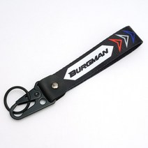 스즈키 버그만 125 200 250 400 650 AN 자수 키 체인 홀더 열쇠 고리, 01 블랙 1 piece