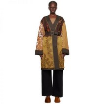 Dries Van Noten 드리스반노튼 브라운 패널 코트