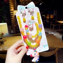 어린이 목걸이 팔찌 반지 어린 소녀 장난감 조랑말 냉동 Aisha 공주 귀여운 보석 세트