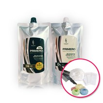 코겐 프리메로 그레이 스피드 7분 칼라크림 염색약 500g + 시술도구 웰빙 저자극 염색약, SC6 새치멋내기 전용 어두운황갈색, 1개