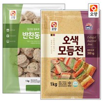 [퀴클리몰] 사조오양 반찬 동그랑땡 1kg + 오색모듬전1kg (20g), 2개, 1000g