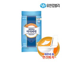 크리넥스 마이비데 휴대용 화장실용 물티슈 비데티슈, 10매, 4개