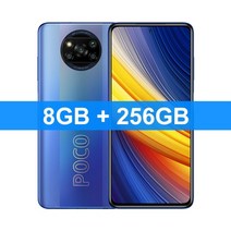 글로벌 버전 poco x3 pro 128gb256gb snapdragon 860 스마트폰 5160mah 33w nfc 48mp 쿼드 후면 카메라 120hz dotdisplay, 공식 표준, 협력사, 8GB 256GB 파란색