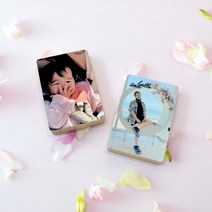 [미니나무액자 메탈사진인쇄 6X9cm] 돌 웨딩 커플 납골당사진