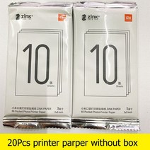 샤오미 호환 xiaomi Xiaomi mijia AR 프린터 300 인치 당 점 휴대용 사진 미니 포켓 DIY 공유 500mAh mijia와 함께 작동, [02] 20pcs paper no box