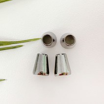 헤세드 합금) 13mm 삼각벨 스트링벨 스트링 마감장식 (4개), 블랙실버