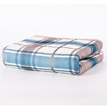 usb 전기장판공사장 전기담요 1인용 2인용 방한 저압 36V 두꺼운 담, 프린트 블루 체크 2인용 일반 플러그 2m 전원 코드