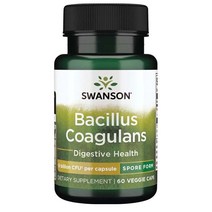 Swanson 스완슨 Bacillus Coagulans 60억 식물성 60정 바실러스 코아귤런스