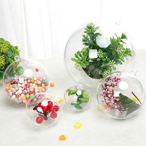 원형 투명캡슐 아크릴볼 플라스틱 1P 투명공 7cm, 상세페이지 참조