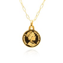 24K 순금 엘리자베스 코인 금 목걸이(2돈) 7.50g + 18K장식