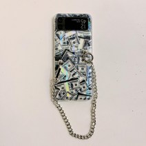 삼성 Z 플립 3/Z 플립 2/Z 플립에 적합 USD (쉘 + 판지 + 체인) 휴대 전화 케이스