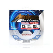 아미고 쇼크리더 나일론 80M (3호- 30호 전스펙보유) 참돔 방어 부시리 국산 명품 낚시줄, 6호