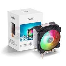 공랭쿨러 컴퓨터쿨러 cpu쿨러 인텔 115X 1200 AMD AM2/AM2 +/AM3/AM4/FM2/FM2 + 공기 냉각 800-1800RPM 용, 01 SAMA-125_01 A-RGB_01 WHITE
