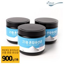 올바른습관 21종 혼합유산균 락토바실러스 가세리 불가리쿠스 유산균 분말 가루 파우더, 3개, 300g