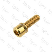 나사육각 가구패스너Tgou-티타늄 볼트 M6x16/18/20/25/35mm 육각 헤드 자전거 디스크 브레이크 스템 클램, [02] Gold, 02 Gold_01 M6_02 18mm