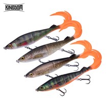 킹덤 9509 싱킹 펜슬베이트 소프트꼬리 배스원투 루어낚시 세트 바다 민물겸용 4pcs, 14g, 랜덤