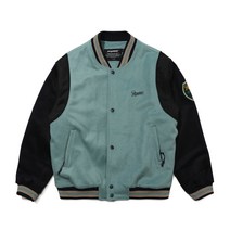 비에스래빗 2122 BSRABBIT LOGO STADIUM JACKET MINT 바시티자켓 보드자켓