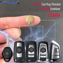 원격시동 스마트키 복사 경보기 차키 순정 버튼 자동차 5pcs 금속 엠블럼 스티커 BMW 원격 11MM 알루미늄, 한개옵션0