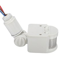 동체감지기 움직임센서 열선 방범 감지기 모션 센서 조명 스위치 야외 AC 220V 자동 적외선 PIR LED, 1.Black
