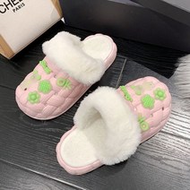 귀여운 짱구 시나모롤 그로밋 디자인 부드러운 층간소음 방지 슬리퍼 실내화 사무실 거실 실내 털 보온 겨울 여름 거실화 커스텀 기능성, AZ + 230-235