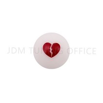 JDM 오목 깨진 심장 볼 스틱 기어 시프트 노브 레버 자동차 레이싱 라운드 시터 액세서리, 14 White-red, 14 White-red