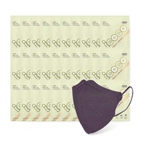 아이코코 레인보우 컬렉션 KF94 마스크 대형XL 30매, 다크퍼플(검보라색)