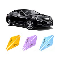 JS automotive 그랜져HG 자동차 헤드라이트 전조등 방향등 아이라인 눈화장 리플렉터 데칼 스티커 차량 실외 인테리어 악세사리 튜닝 몰딩 용품 전용, 옐로우