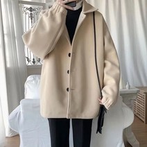 캐주얼슈트코디 모직 코트 남성 하프기장 가을겨울 두꺼운 트랜치자켓 2722326713