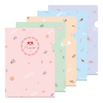 유니크 FL-01. 더 플라워 A4 L홀더 단품 10매, FL03 플라워_핑크