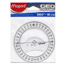 국산 360도 원형 각도기 지름 12cm