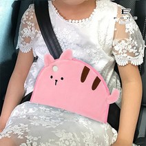 포원) 자동차 안전벨트 클립 동물 캐릭터 유아 어린이 안전띠 꼬임방지 커버 용품, 07 - 에어메쉬 토끼