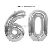 생일 풍선 레터링 파티룸 40인치 로즈 골드 실버 기념일 장 헬륨풍선 브라이덜샤워, 02 Silver-60