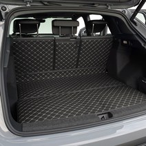 카프트 아우디 Q4 E트론 트렁크매트 프리미엄 가죽 퀄팅 차박, 분리형, 블랙-베이지