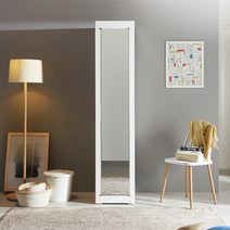 [1만원 즉시할인중]장인가구 비쥬얼 터치 전신거울 400 옷장, 화이트