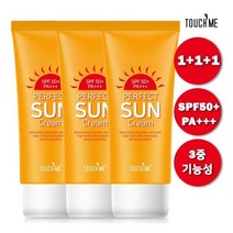 [터치미] 퍼펙트 썬크림 3개 SPF50+PA+++3중기능성 데일리선크림