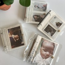 바인더 포토 티켓북 대지 앨범 카드 콜렉트북 사진 포카 미니, 4X6 속지 25매