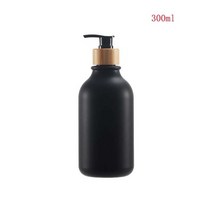 로션용기 화장품용기 플라스틱용기대나무 펌프 디스펜서 300 ML 500ML 욕실 샴푸 접시 비누 병 로션, 03 300ml black